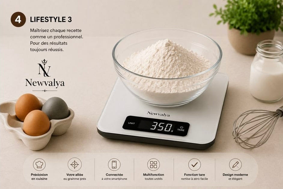 Balance connectée de cuisine intelligente