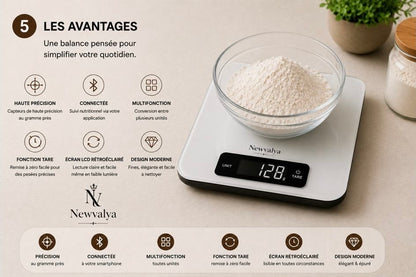 Balance connectée de cuisine intelligente